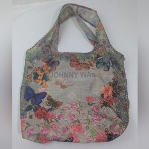 Johnny Was Reusable Tote With Flowers And Butterflies